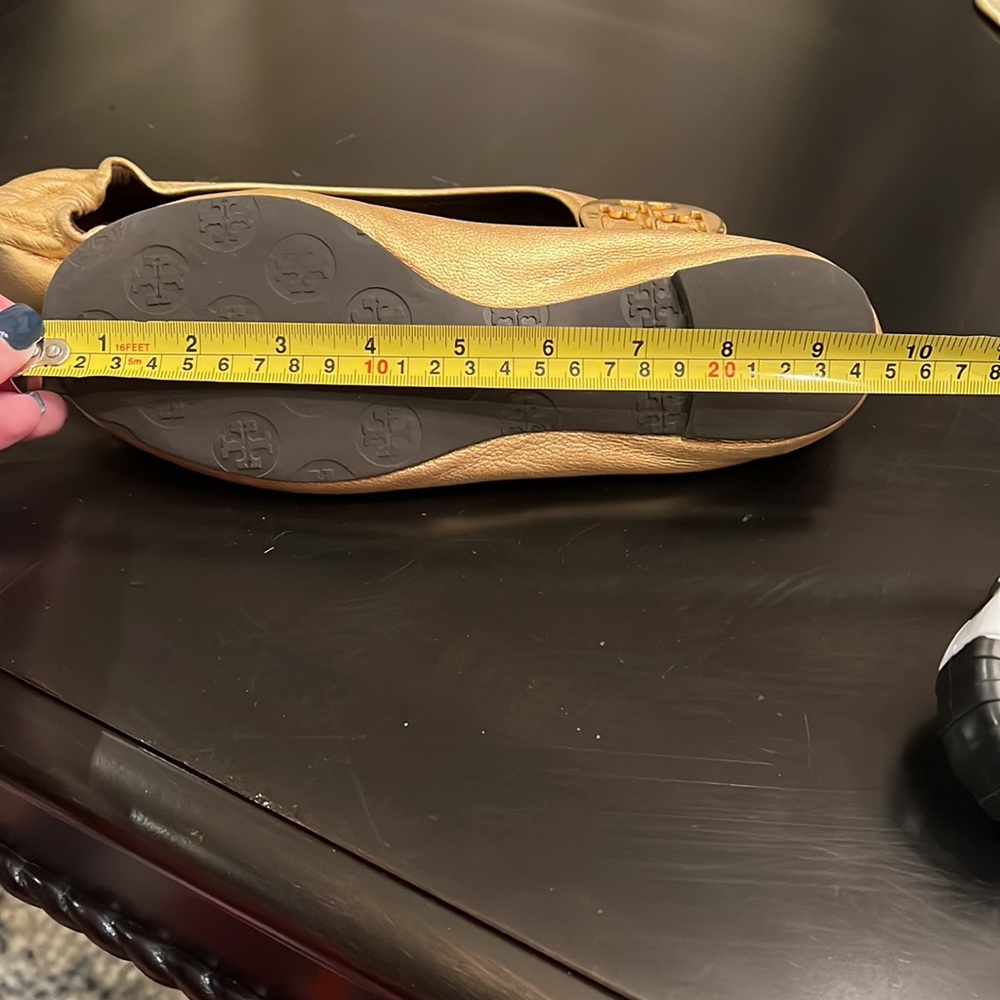 Tory Burch Gold Claire Ballet Flats - Picture 6 of 6